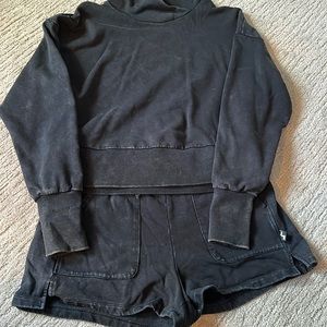 Hoodie with matching shorts